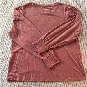 Sonoma Goods For Life - long sleeve top with elastic sleeves. EUC Size XXL